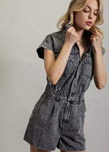 Load image into Gallery viewer, Vintage Black Denim Romper