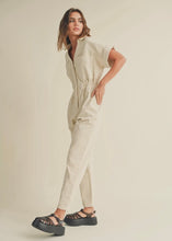 Load image into Gallery viewer, Heavy Cotton V-neck Jumpsuit