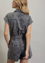 Load image into Gallery viewer, Vintage Black Denim Romper