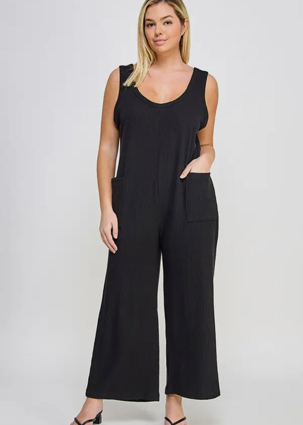 Curvy Ribbed Overalls