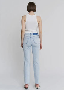 Super High Raw Hem Ankle Straight by Mica Denim