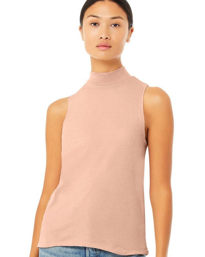 Mock Neck Tank (Peach)