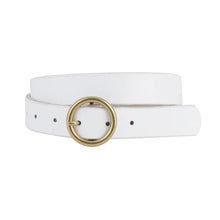 Load image into Gallery viewer, Brass-Toned Circle Buckle Belt