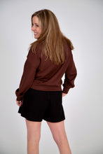 Load image into Gallery viewer, Offset Notched Mock Neck Pullover Sweatshirt