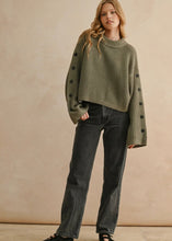 Load image into Gallery viewer, Button Sleeve Boxy Sweater