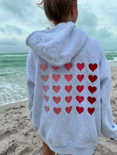 Load image into Gallery viewer, Ombré Hearts Embroidered Hoodie