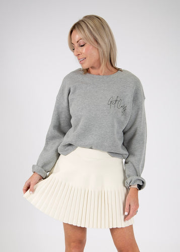 Get Cozy Mid-length Graphic Sweatshirt