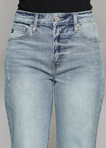 Kan Can Slim Wide Leg Jeans