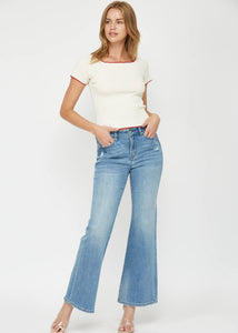 Mid Rise Flares by Mica Denim