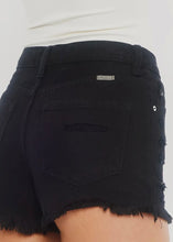 Load image into Gallery viewer, High Rise Fray Hem Denim Shorts by Kan Can