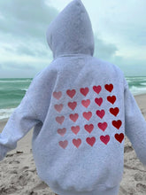 Load image into Gallery viewer, Ombré Hearts Embroidered Hoodie