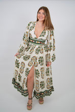 Load image into Gallery viewer, Boho Medallion Print Wrap Maxi Dress