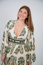 Load image into Gallery viewer, Boho Medallion Print Wrap Maxi Dress
