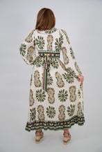 Load image into Gallery viewer, Boho Medallion Print Wrap Maxi Dress
