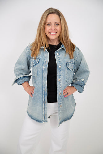 Washed Denim Shacket