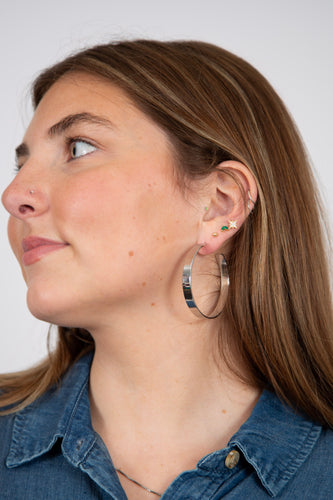 Carrie Flat Hoops