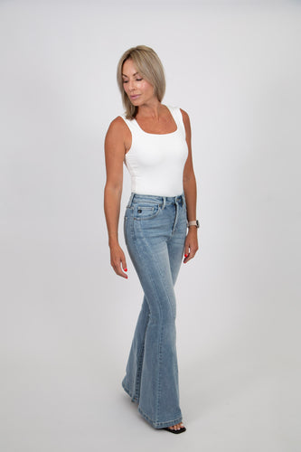 Kan Can High Rise Super Flare with Front Seam