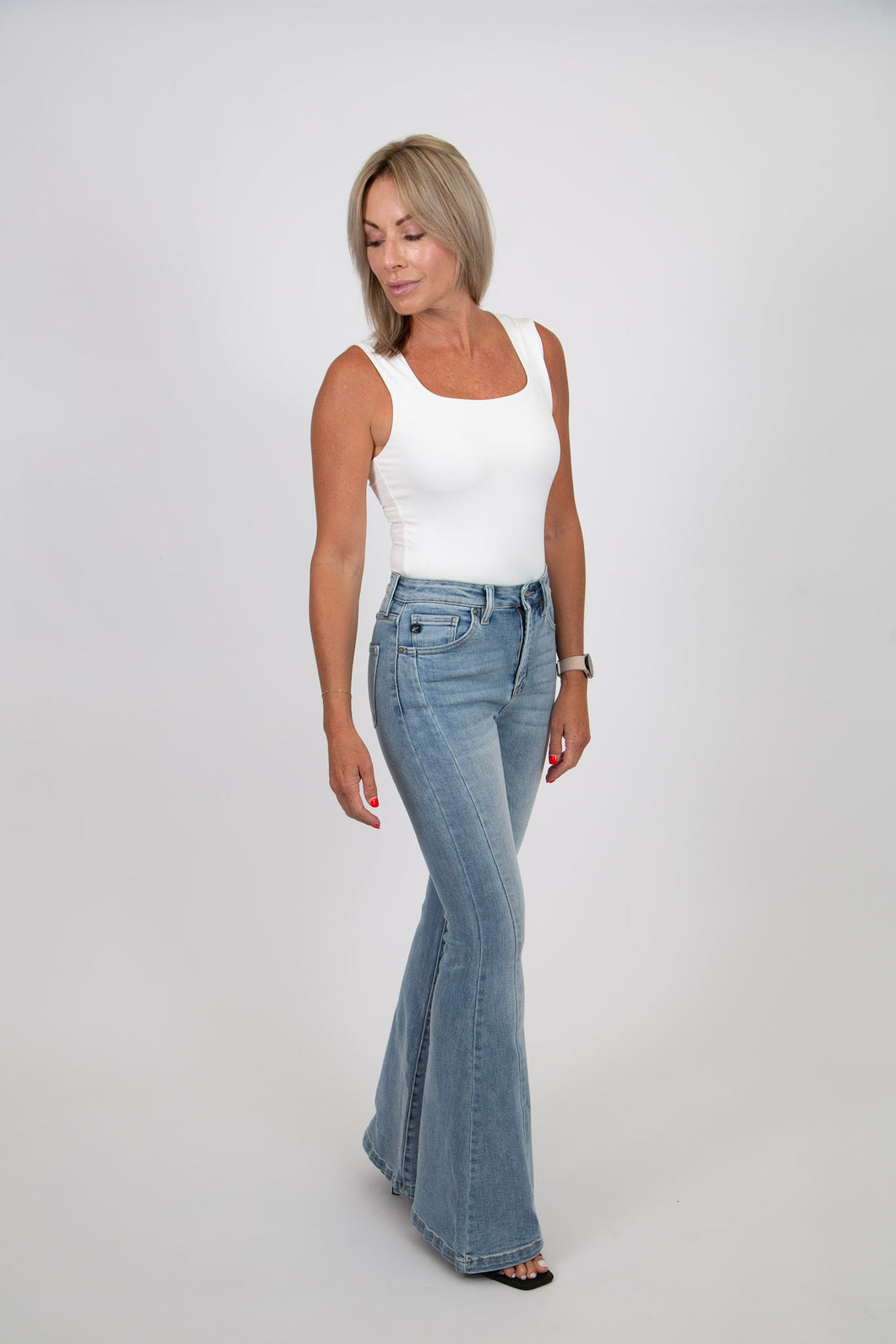 Kan Can High Rise Super Flare with Front Seam