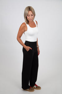 Flat Front Wide Leg Pant