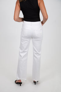 High Rise Wide Leg with Raw Hem by Mica Denim