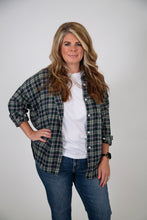 Load image into Gallery viewer, Curvy Button Down Plaid Shirt