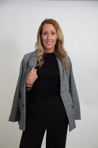 Plaid Blazer | Black