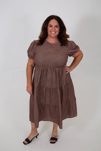 Curvy Leopard Tiered Dress