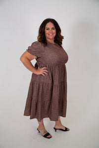Curvy Leopard Tiered Dress