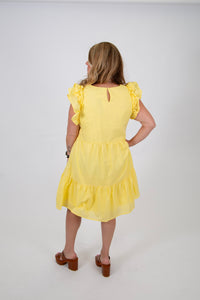 Curvy Embroidered Tiered Dress