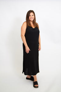 Curvy Cowl Neck Midi Slip Dress