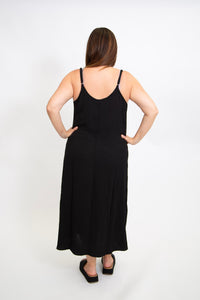 Curvy Cowl Neck Midi Slip Dress