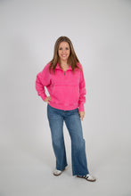 Load image into Gallery viewer, Quarter Zip Sweatshirt | Pink