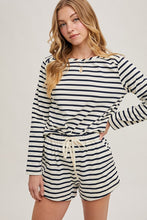 Load image into Gallery viewer, Stripe Knit Shorts Set