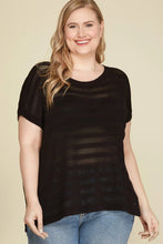 Load image into Gallery viewer, Curvy Sheer Striped Top