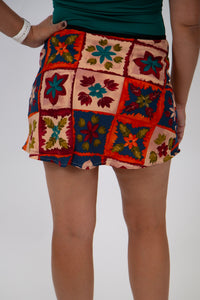 Printed Mini Skirt