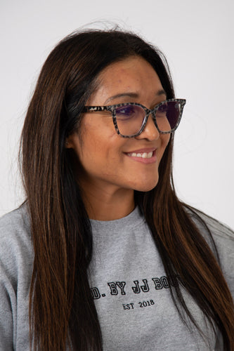 Leah Blue Light Readers by DIFF | Clear Leopard