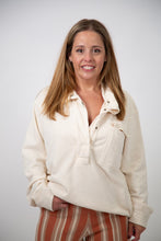 Load image into Gallery viewer, Quarter Button-up Pullover | Ivory