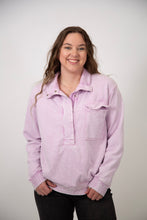 Load image into Gallery viewer, Quarter Button-up Pullover | Purple