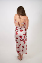 Load image into Gallery viewer, Floral Satin Midi Dress