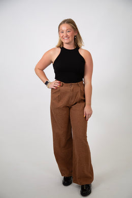 Animal Print High-Waist Pants