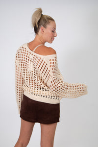 Mid Rise Suede Skort