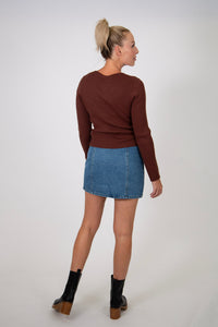 Low Waist Denim Skirt