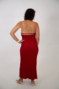 Textured Halter Dress