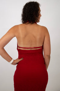 Textured Halter Dress