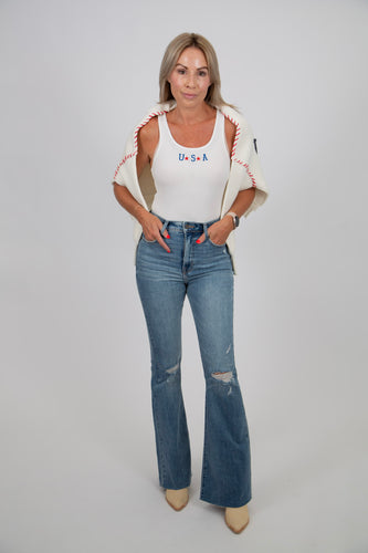 High Rise Happi Flare by Hidden Jeans