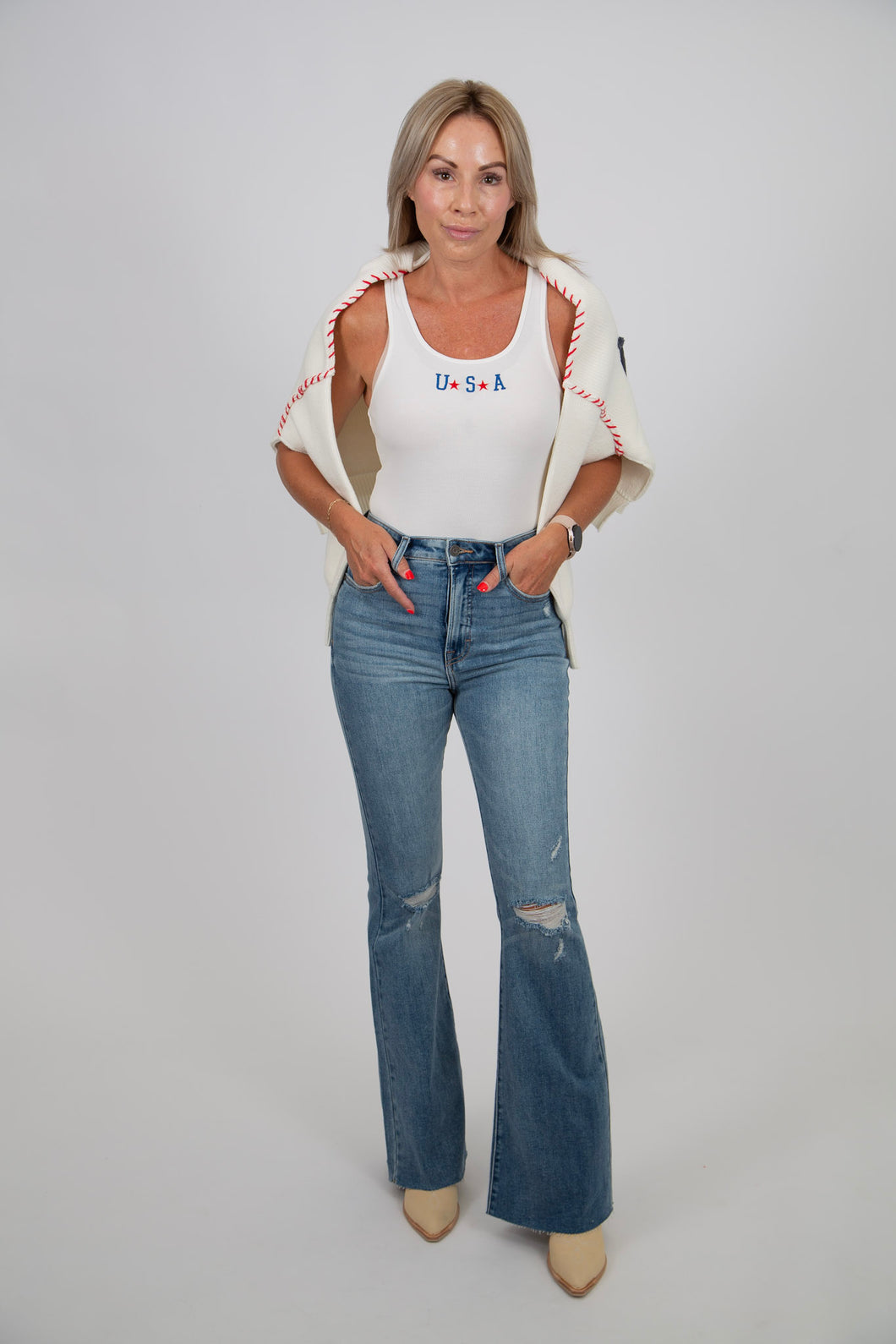 High Rise Happi Flare by Hidden Jeans