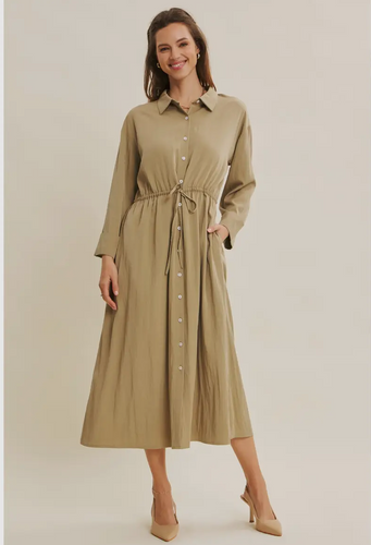 Button Down Midi Dress