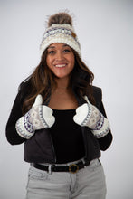 Load image into Gallery viewer, Patterned Pom Hat | Purple Multi