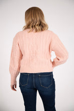 Load image into Gallery viewer, Brush Cable Knit Cropped Sweater (Blush Pink)