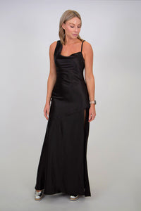 Asymmetrical Shoulder Maxi Dress